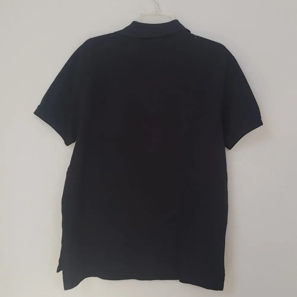 Ralph Lauren Polo Shirt Mens XL Custom Fit Pique Knit Golf Casual Black Red Polo